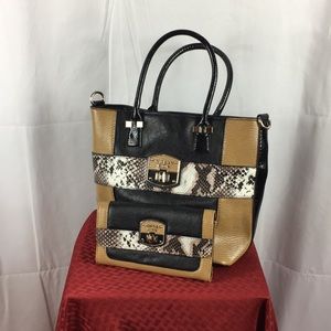 Guess Animal Print Purse with Matching Wallet